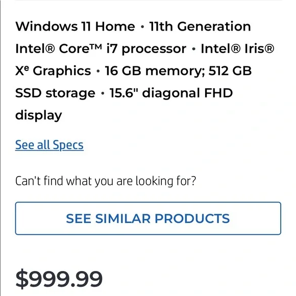 HP Pavilion 15.6” Touchscreen laptop